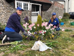 Angmering in Bloom volunteers working in the village